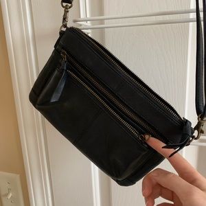 Black Leather Crossbody